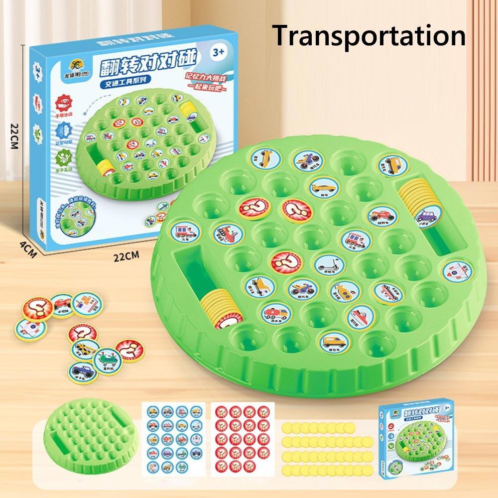 Round Memory Flip Chess Fruit Flip Memory Game With 38 Patterned Cards Flip Chess Memory Game With Chessboard