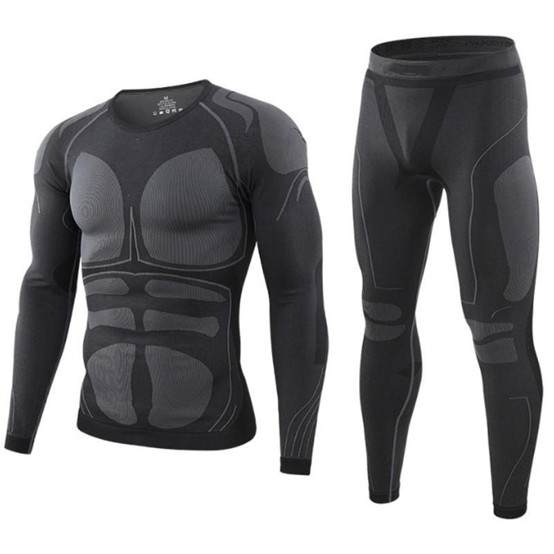 Men's Slim-Fit Warm Cycling & Running Fitness Set for Autumn/Winter