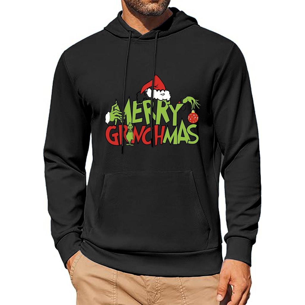 Men's Print Hooded Sweatshirt Long-Sleeve Casual Pullover Hoodie Hooded Sweatshirt