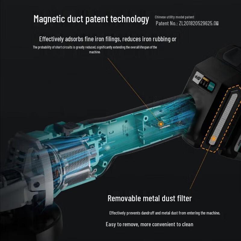 DAYI Cordless Brushless Angle Grinder CN plug (adapter included)