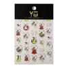 3D Embossed Christmas Wreath And Bell Nail Art Stickers Festive DIY Manicure Decorations Adhesive Nail Accessories