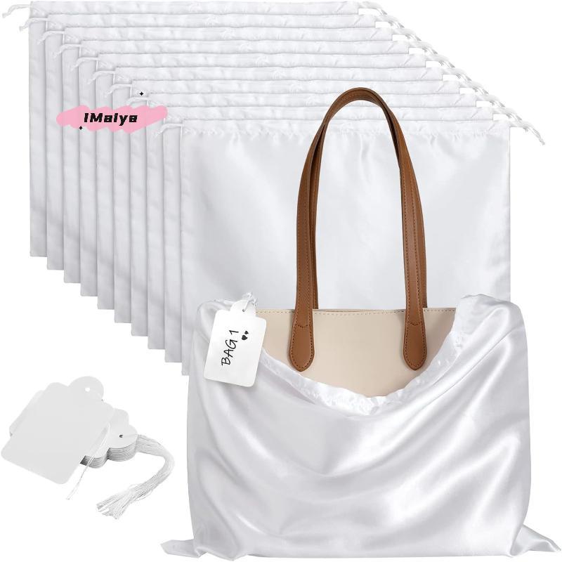 M-1Pc Silk Cloth Dust Bag, Dustproof Drawstring Storage Pouch, Thick Travel Cover for Handbags, Purses and Fashion Accessories