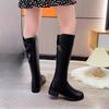 Thigh Boots Women Platform Knight Boots New Autumn Winter Metal Buckle Back Zipper Thick Leg High Boots