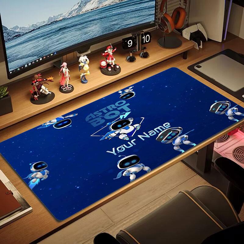 ASTRO BOT Custom Name Large Size Mouse Pad Large Gaming Table Cushion Non-slip Laptop Tablet Big Mousepad XXL Mat Mini PC Playmat With Lock edge