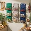 Large Capacity Wall Mounted Basket No Drill Bathroom Organizer  Vegetable Fruit