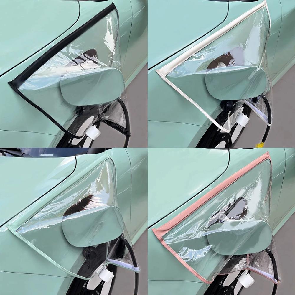 Electric Vehicle Charger Port Cover Outdoor Rainproof Protection Dustproof Covers Car Accessories for Tesla Model 3 Y SUV