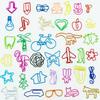 20Pcs Colourful Bookmark Holder Office Supplies Bookmark Holder Colourful Paperclip Cute Cartoon Paperclip Random Pattern