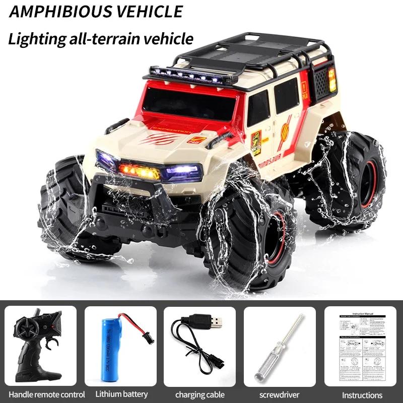Non-Toxic 4Wd Rc Stunt Car Remote Control Vehicle Radio Control Buggy Off Road Police Cars Amphibious Climbing Truck Toys For Children Kids
