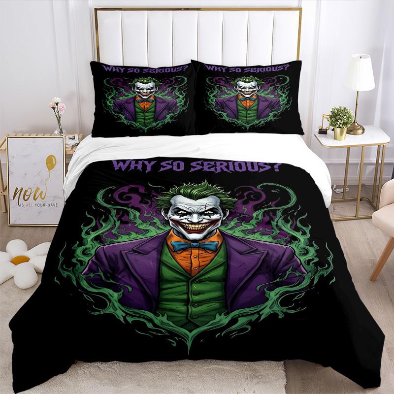 3pcs Joker, Why So Serious Duvet Cover Set (1 Duvet Cover + 2 Pillowcases, No Core) - Comfortable, And Breathable Bedroom Decoration Yy251104053
