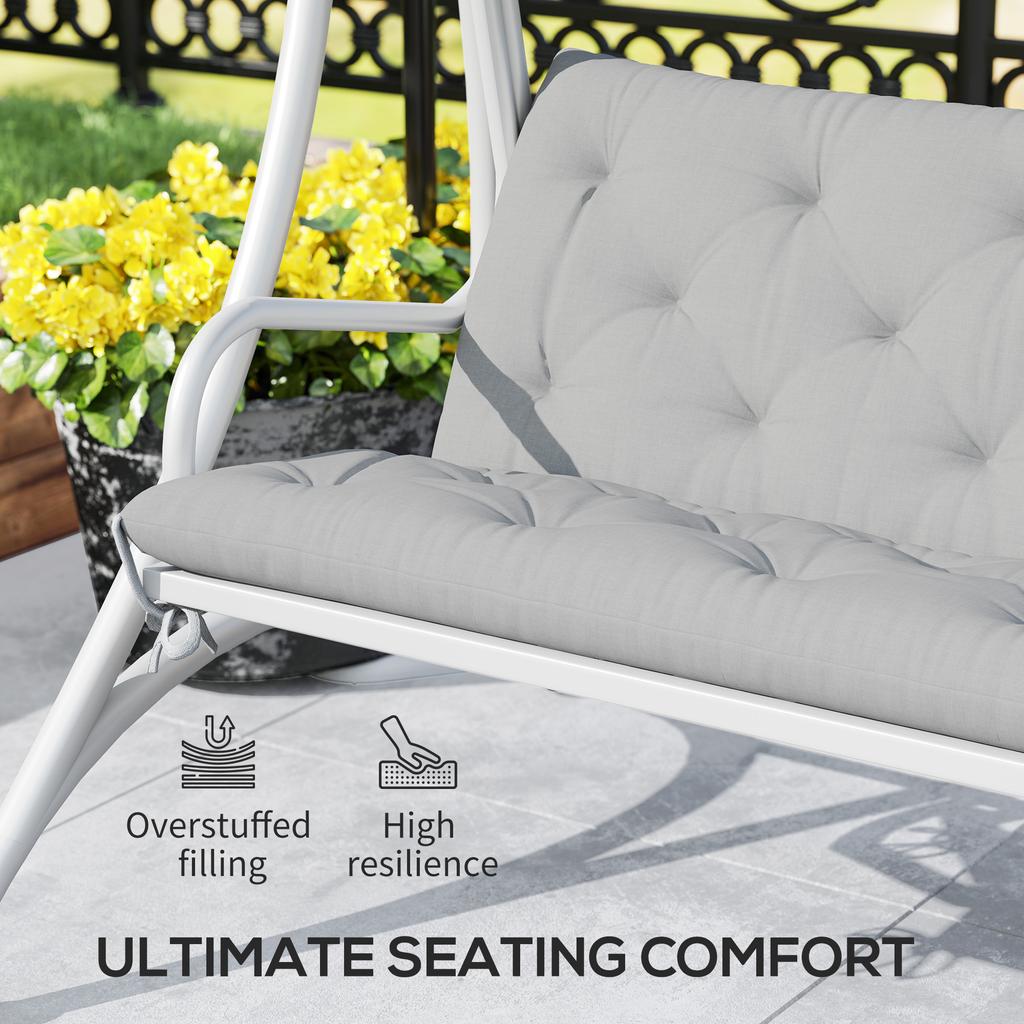 Three-Seater Bench Cushion - Light Grey