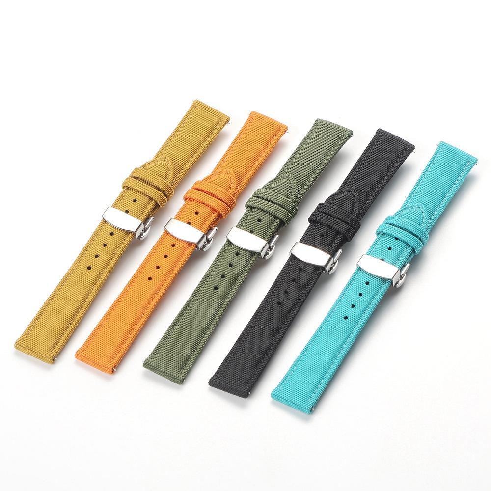 Schnellverschluss Nylon Segeltuch Uhrenarmband 18mm 19mm 20mm 21mm 22mm 24mm Schmetterlingsverschluss Band für Omega für Seiko Uhrenarmband