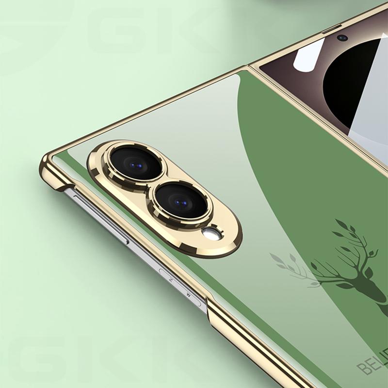 Luxus Galvanisiert Bemaltes Glas Case für Samsung Galaxy Z Fold 8 Ultra Äußerer Bildschirm Glas Schutzhülle für Galaxy Z Fold7 Hülle