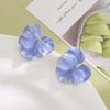 Jewelry Flower Earrings Petal Shape Enamel Petal Earrings Ins French Earrings  Wedding