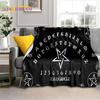 Gothic Ouija Tarot Čarodějnictví Horor Lebka Deka, Flanelová deka pro Halloween Ložnice Pohovka Pohovka Piknik Turistický obal Dárek