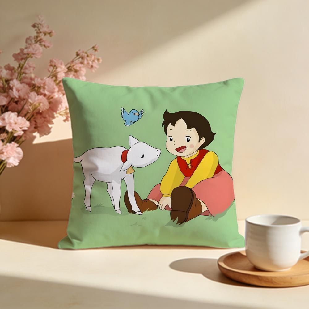Trendy HHeidi Girl of the Alpsed Cushion Cover Stylish Washable Pillow Cover Ideal for Couch Bedroom Car Decoration