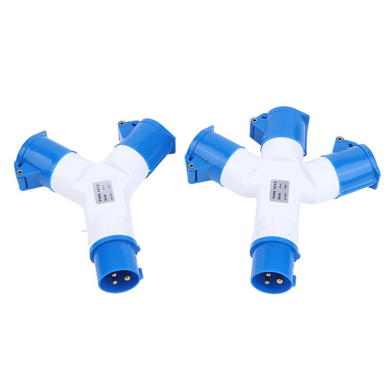 16A 3 Pin 2/3 Way 220V Ip44 Waterproof Industrial Field Plug And Wall Socket Male Female Power Electrical Connector