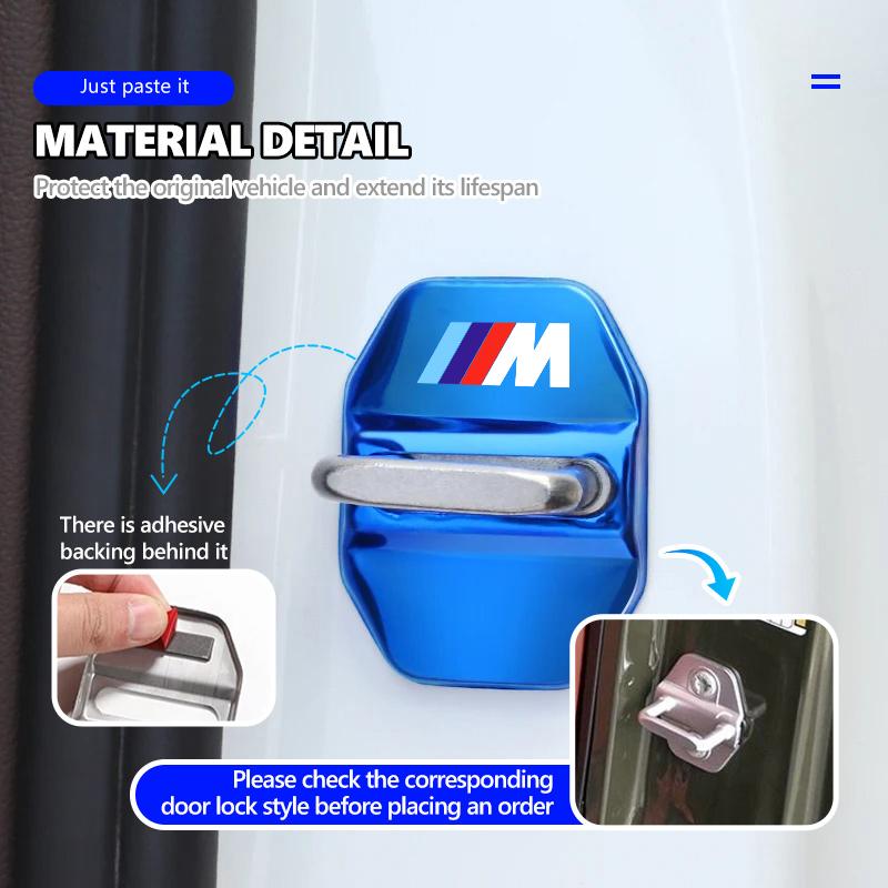 Car Door Lock Buckle Protector Cover Anti-scratch Protection Case For BMW 1 3 5 7 Series M F01 F20 F10 F13 E52 E53 E60 E93
