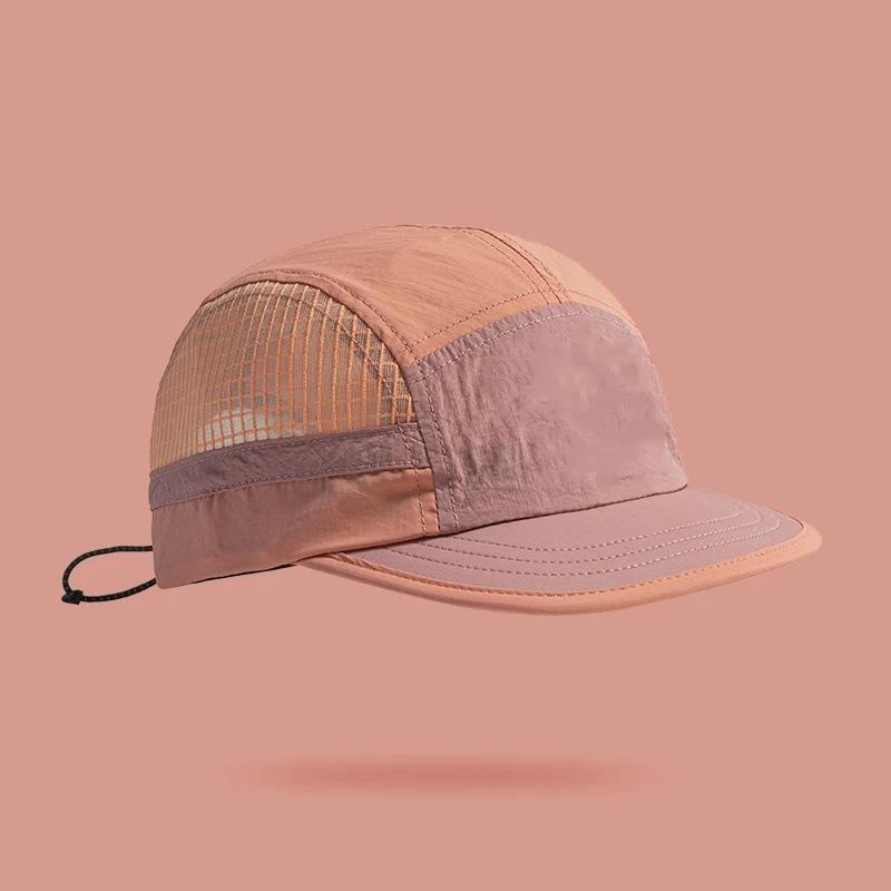 

1Pc Breathable Mesh Baseball Cap, Color-Blocked Adjustable Sun Hat, Suitable for Outdoor Walking and Daily Wear, Unisex Adjustable Daily Hat розовый