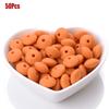 50pcs/lot 12mm Silicone Spacer Beads for DIY Charms Newborn Nursing Accessories Necklace Pacifier Chain Teething Toy BPA Free