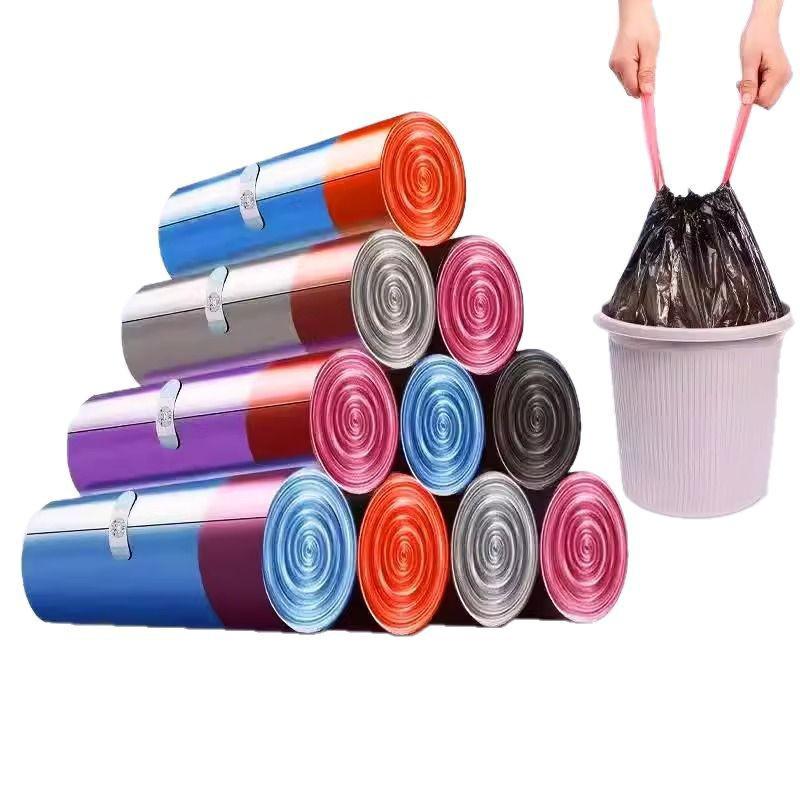 Large Black Portable Thick Garbage Bags for Kitchen and Office Use