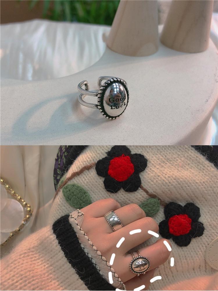 Sterling Stylish 925 Silver Womens Ring With Unique Open Design And Retro Smile Face For A Distinctive Fashion Statement