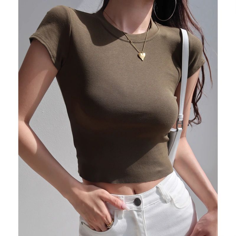 

Sneaky Design Модная футболка с круглым вырезом черного цвета и короткими рукавами Army Green L