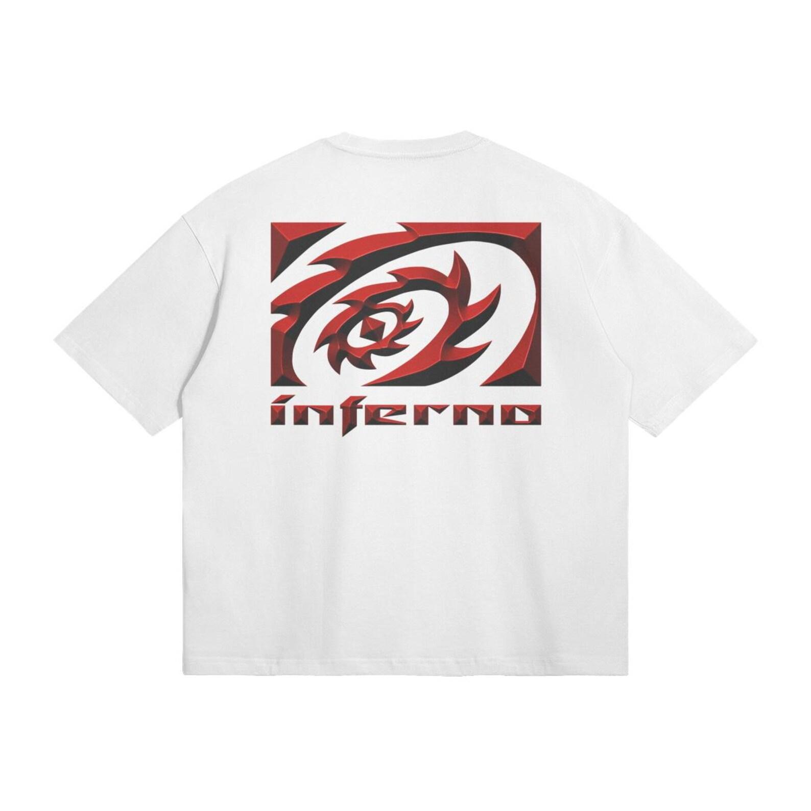 Boxy Fit - inferno Graphic T-Shirt 280GSM L