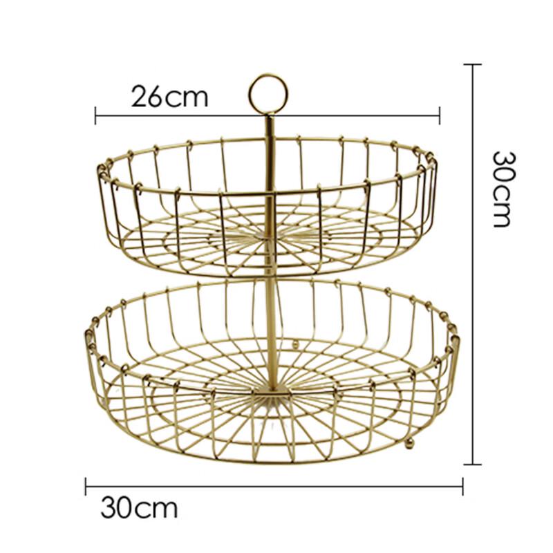 Двухъярусная железная фруктовая корзина