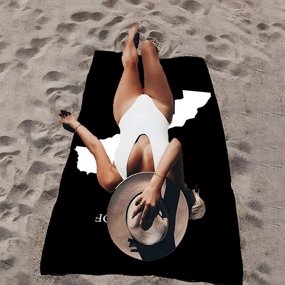 M-Morocco Map Flag-S Towel Microfiber Beach Towel, Quick-Dry, Sand-Free, Ultra-Fine Fiber, Super Soft.