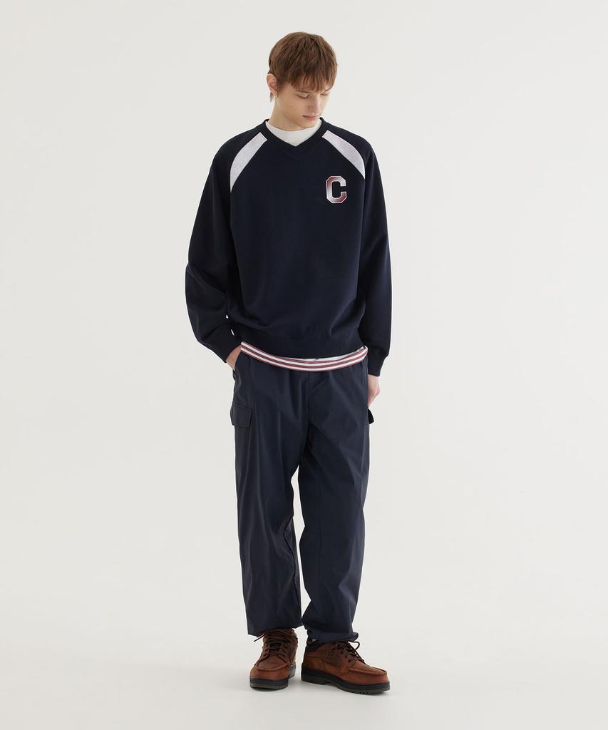 COVERNAT Tech Nylon Semi-Wide Cargo Jogger Pants Dark Navy