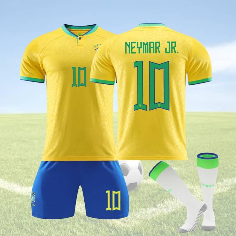 High-quality 2223 Brazil Football Uniform Set For Adults And Kids Outdoor Fitness And Sports