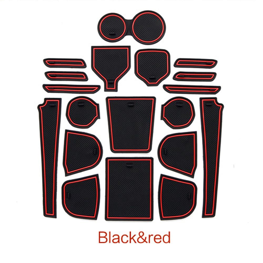 Door Slot Mat for Honda City Grace Ballade 6th GM4 2015~ Cup Holder Sticker Lnterior Rubber Groove Cushion Coaster Pad Auto