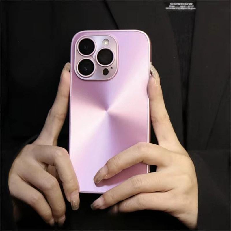 Luxury Bling Laser Aurora Pattern Phone Case for iPhone 16 15 Pro Max 13 12 11 14 Plus Cases Soft Bumper Shockproof Matte Cover