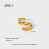 European and American geometric irregular multi-layer open ring niche high-end feeling plated 18k gold stainless steel ring women