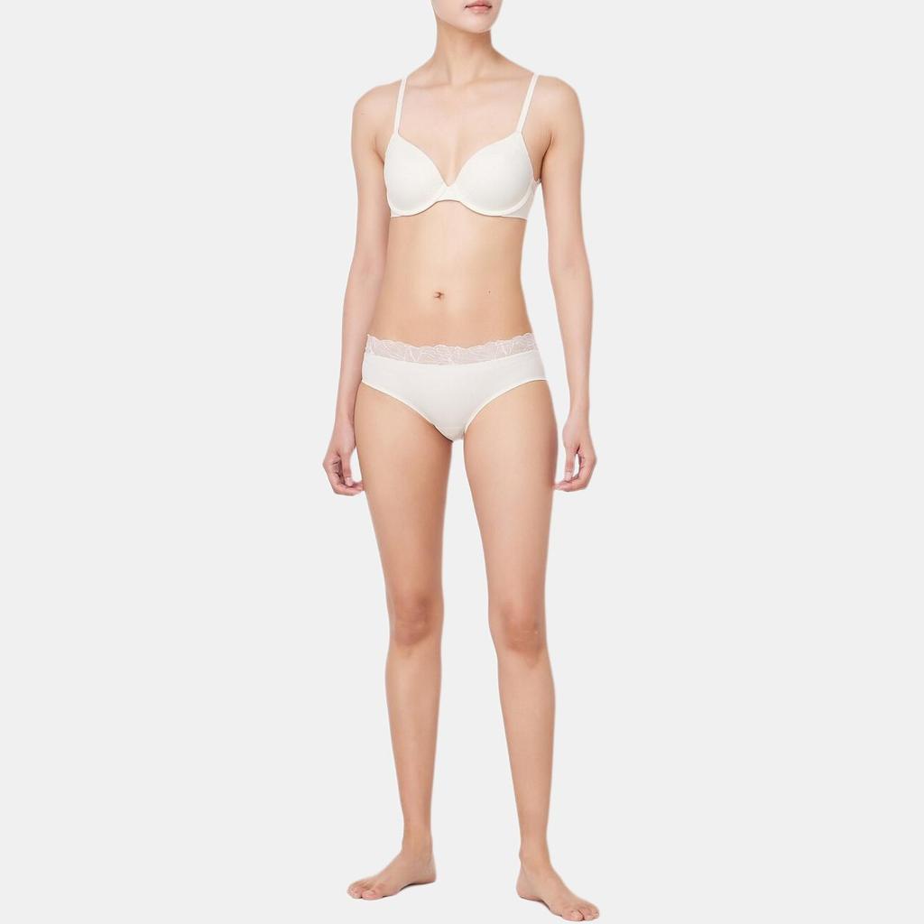 Calvin Klein Comfortable Soft Solid Color Lace Low Rise Triangle Underwear Women underwear QF8446AD-YAE