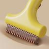 Pet Detangling Comb for Cats Dogs Double-Sided Knot-Opening And Hair Removal Grooming Tool with Self-Cleaning Button Non-Slip Handle Tangle-free Pet