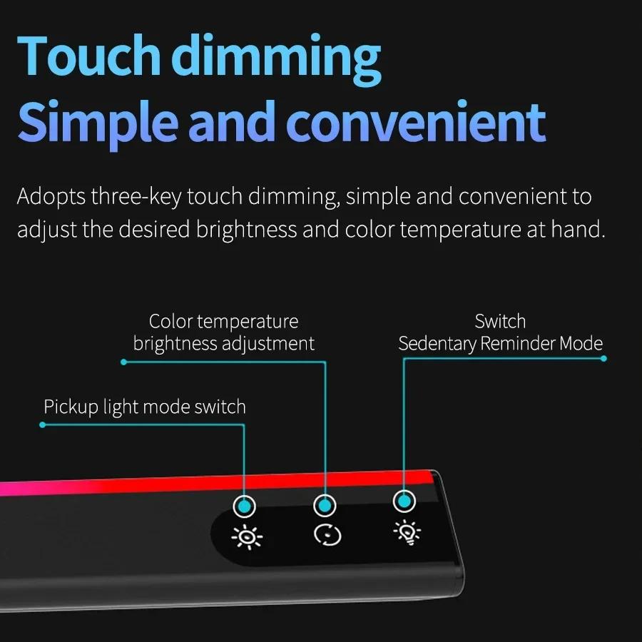 USB Computer Monitor Light Bar Stepless Dimming Screen Hanging Light RGB Backlight Gaming Atmosphere Desk Lamp Monitor Light Bar