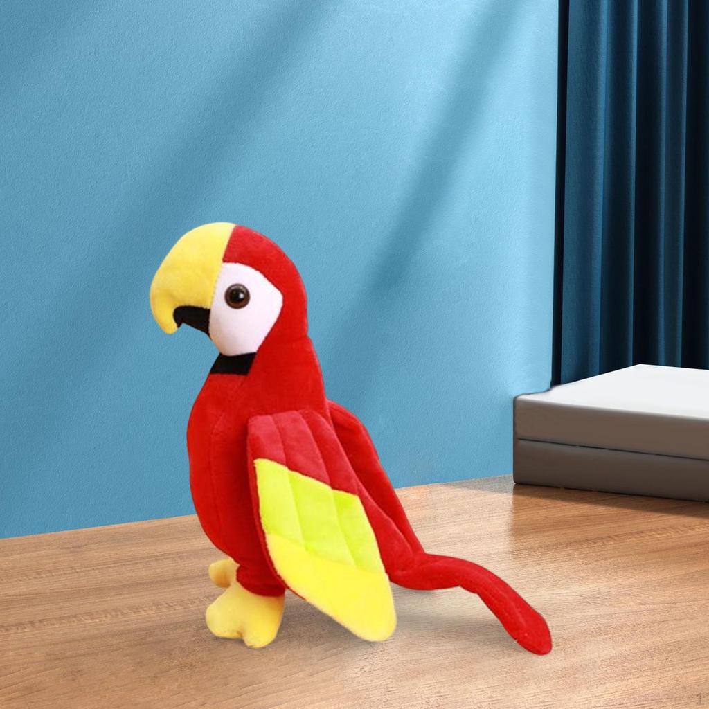 Adorable Parrot Plush Toy Accompany Ornament home Decors Realistic Stuffed Animals Macaw