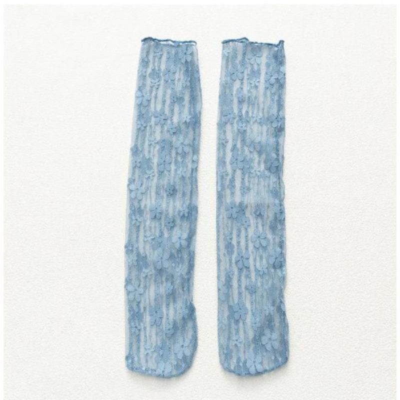 See Through Transparent Women Socks Colorful Star Summer Ultra-thin Nylon Loose Long Socks Women Sweet Girls Mesh Lace Socks Sox