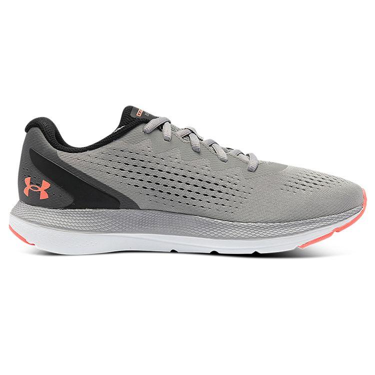Under Armour Charged Impulse 2 Comfortable Sports Fabric Synthetic Leather Low Top Running Shoes Women sneaker Gray 3024141-101