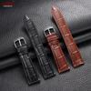 12/14/16/18/20/22mm Universal Faux Leather Wristwatch Band Pin Buckle Brown Strap for Men and Women Soft Business Watch Straps