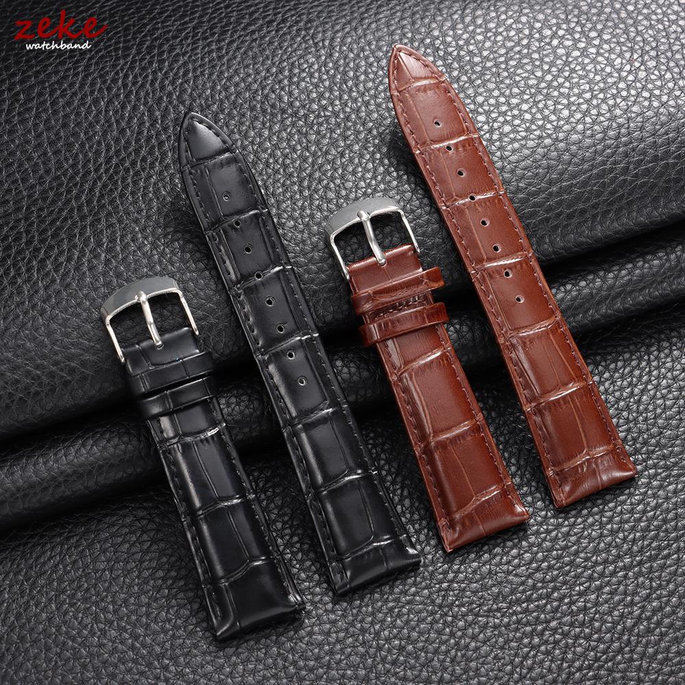 12/14/16/18/20/22mm Universal Faux Leather Wristwatch Band Pin Buckle Brown Strap for Men and Women Soft Business Watch Straps