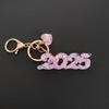 Colorful Sequins Good Luck Pendant 2025 New Year Keyring Bag Charms New Year Keychain  Kids