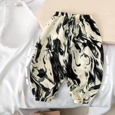 Children 0-5 Years Mosquito Prevention Pants Summer Baby Girls Boys Ink Chinese Style Lantern Pants