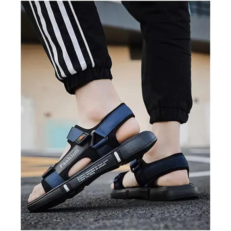 For summer new Korean version of casual trend personalized men s beach sandals 38 синий