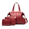 Women's Handbag Autumn and Winter New Luxury Soft Leather Women's Shoulder Bag Retro Solid Color Large Capacity Three-piece Set