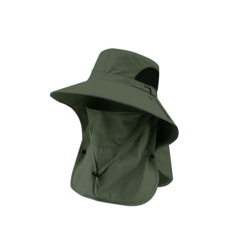 Unisex Summer UV-Protection Outdoor Bucket Hat with Neck Guard for Fishing and Climbing