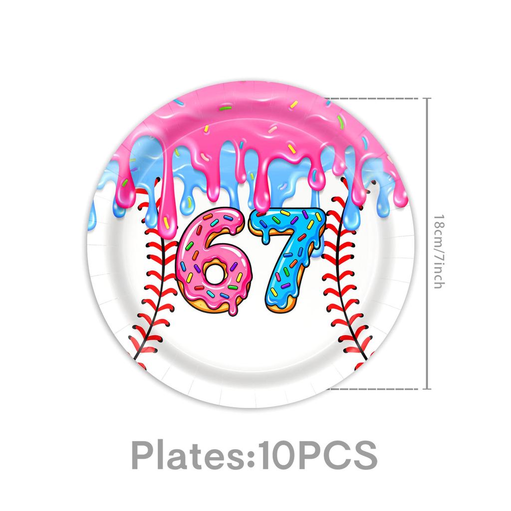 Baseball Themed Ice Cream Party Decorations: Flags, Balloons & Tableware for a Fun Birthday Celebration