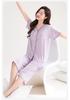 Fenteng [Soft Blended] Summer New Lace V-neck High End Short Sleeve Seven Leg Pants Home Clothes Set Women's Pajamas