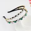 Baroque Colorful Rhinestone Headband Hair Hoop Women Hair Accessories New Shiny Fashion Crystal Flower Crown Head Wrap